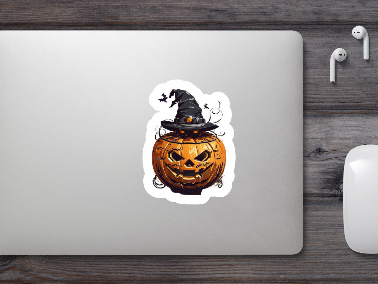 Set 2 bucati, Sticker decorativ, Dovleacul de halloween, Rezistent la apa, NO6631, 16 cm, Multicolor