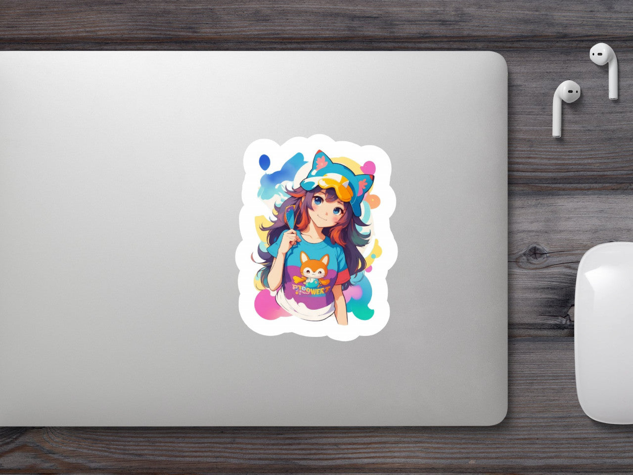 Set 2 bucati, Sticker decorativ, Fetita KPOP, Rezistent la apa, NO6252, 16 cm, Multicolor