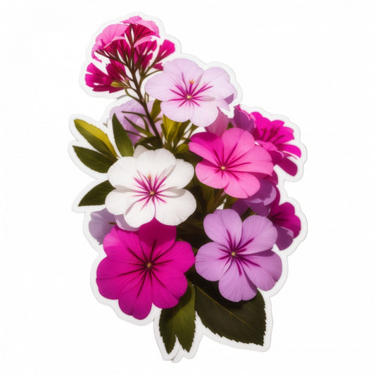 Set 2 bucati, Sticker decorativ, Flori de brumarele, Rezistent la apa, NO5752, 16 cm, Multicolor