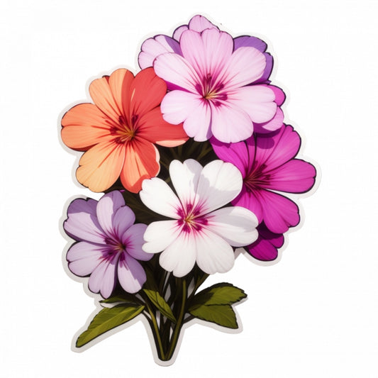 Set 2 bucati, Sticker decorativ, Flori de brumarele, Rezistent la apa, NO5754, 16 cm, Multicolor