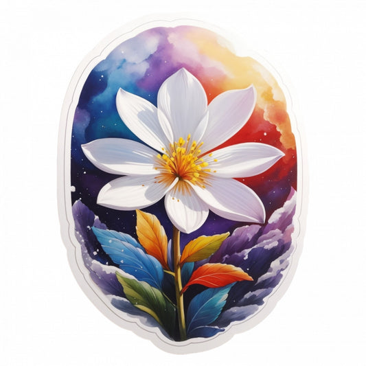 Set 2 bucati, Sticker decorativ, Flori de glory of the snow iarna, Rezistent la apa, NO5343, 16 cm, Multicolor