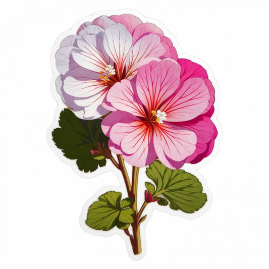 Set 2 bucati, Sticker decorativ, Flori de muscata, Rezistent la apa, NO5302, 16 cm, Multicolor