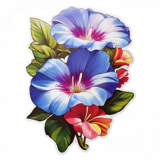 Set 2 bucati, Sticker decorativ, Flori de Zorele, Rezistent la apa, NO5623, 16 cm, Multicolor