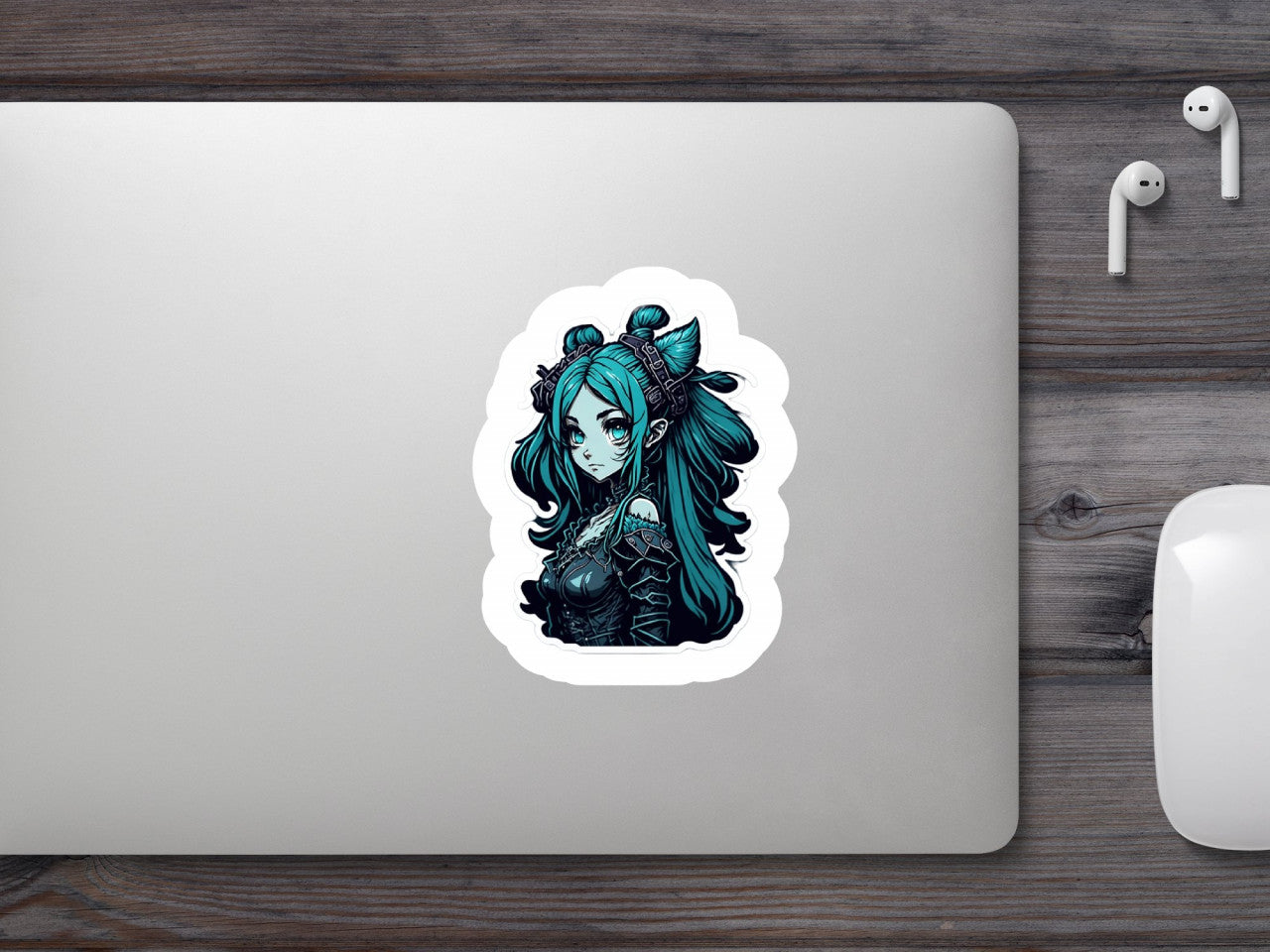 Set 2 bucati, Sticker decorativ, Hatsume Miku, Rezistent la apa, NO6611, 16 cm, Multicolor