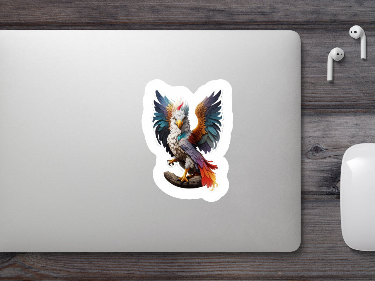 Set 2 bucati, Sticker decorativ, Hippogriff personaj mitologic, Rezistent la apa, NO5407, 16 cm, Multicolor