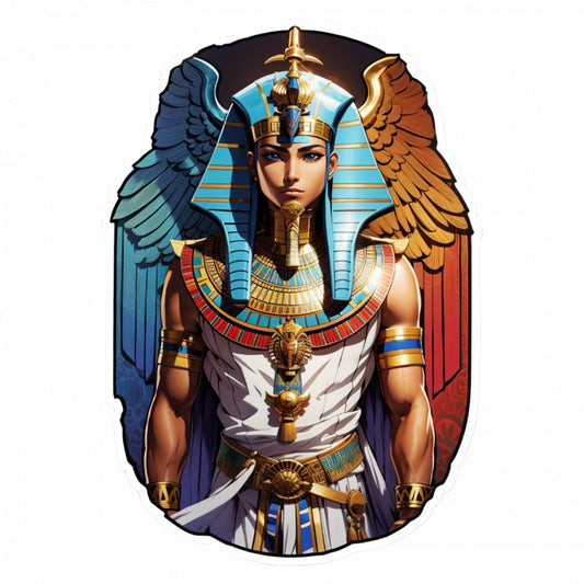 Set 2 bucati, Sticker decorativ, Horus, Rezistent la apa, NO5419, 16 cm, Multicolor