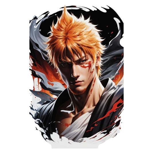 Set 2 bucati, Sticker decorativ, Ichigo Kurosaki, Rezistent la apa, NO6795, 16 cm, Multicolor