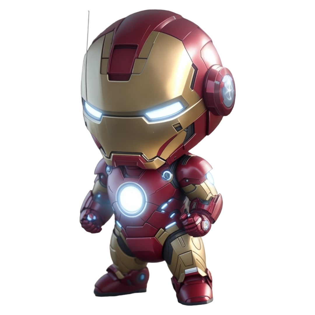 Set 2 bucati, Sticker decorativ, Ironman spatial, Rezistent la apa, NO6487, 16 cm, Multicolor