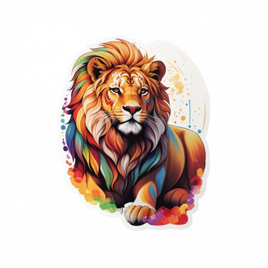 Set 2 bucati, Sticker decorativ, Leu simbol zodia leu, Rezistent la apa, NO5494, 16 cm, Multicolor