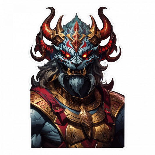 Set 2 bucati, Sticker decorativ, Malphas cu platosa, Rezistent la apa, NO5562, 16 cm, Multicolor