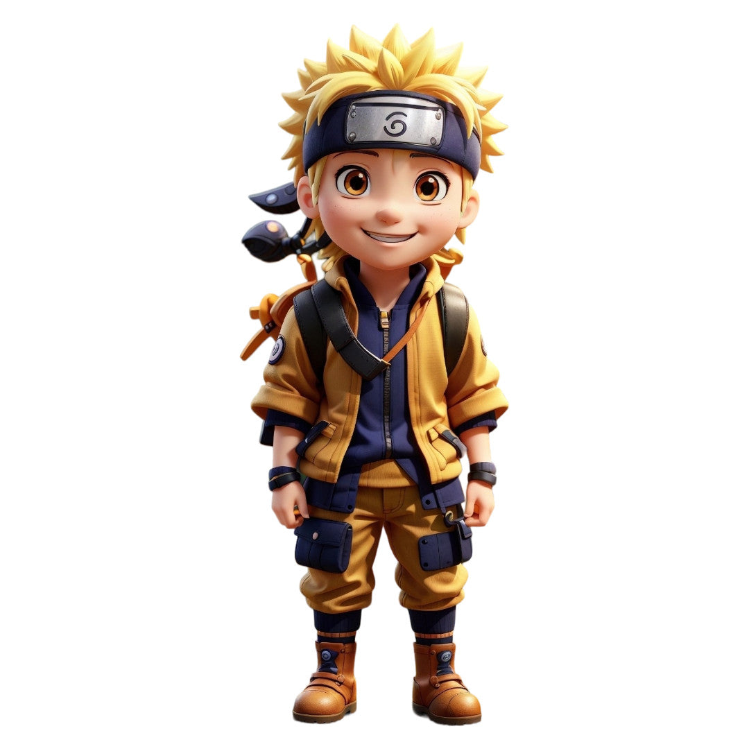 Set 2 bucati, Sticker decorativ, Naruto, Rezistent la apa, NO6378, 16 cm, Multicolor
