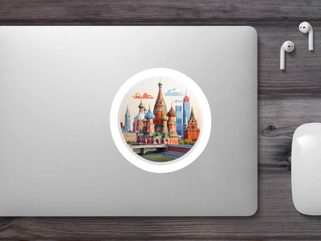 Set 2 bucati, Sticker decorativ, Orasul Moscova, Rezistent la apa, NO5630, 16 cm, Multicolor
