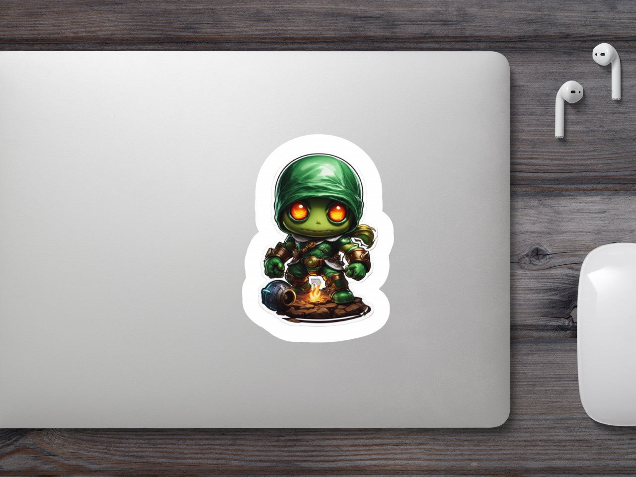Set 2 bucati, Sticker decorativ, Personaj Amumu League of Legend, Rezistent la apa, NO7015, 16 cm, Multicolor