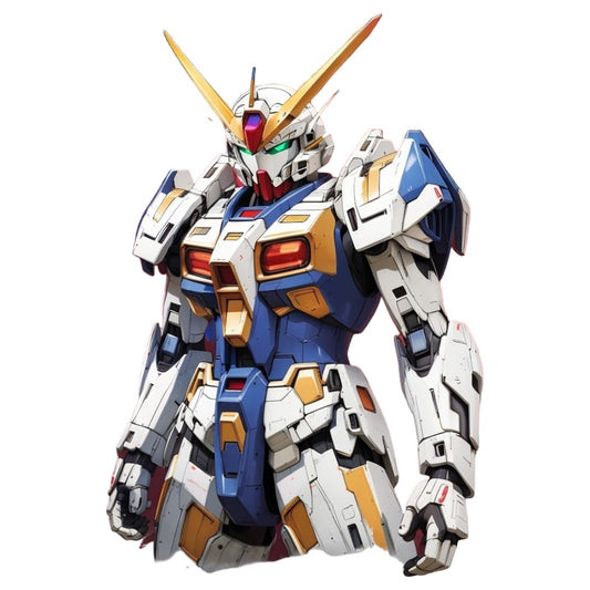Set 2 bucati, Sticker decorativ, Personaj Gundam, Rezistent la apa, NO6788, 16 cm, Multicolor