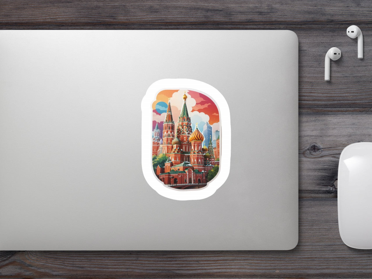 Set 2 bucati, Sticker decorativ, Piata rosie Moscova, Rezistent la apa, NO5632, 16 cm, Multicolor