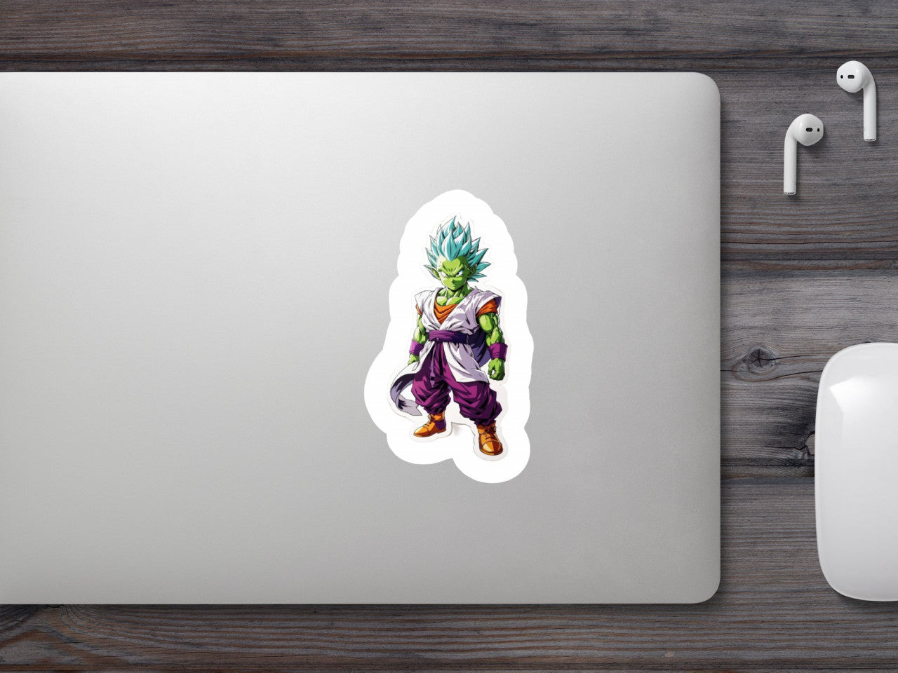 Set 2 bucati, Sticker decorativ, Piccolo Dragon ball cu costum, Rezistent la apa, NO6842, 16 cm, Multicolor