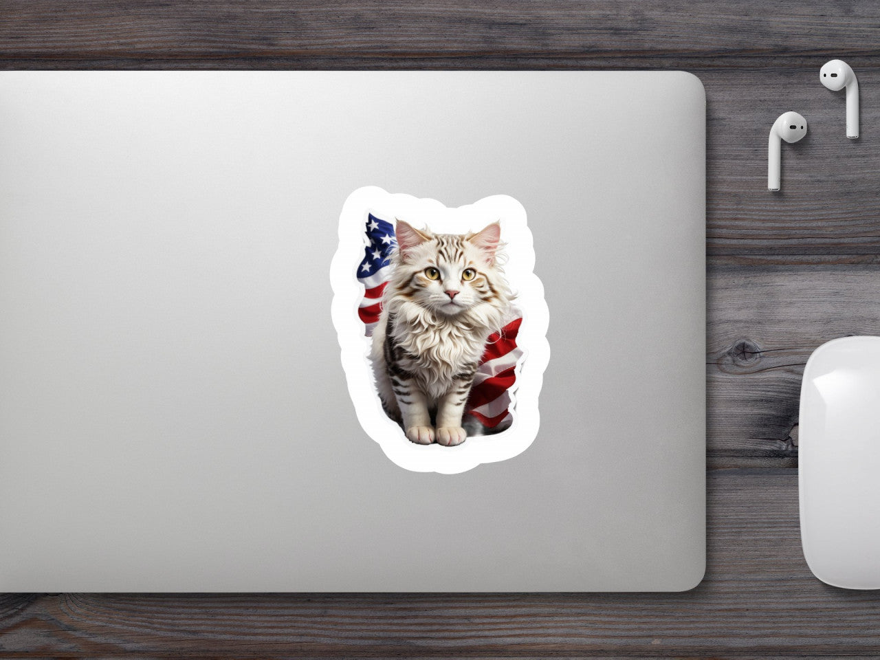 Set 2 bucati, Sticker decorativ, Pisica American Curl, Rezistent la apa, NO4905, 16 cm, Multicolor