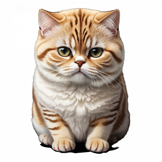 Set 2 bucati, Sticker decorativ, Pisica exotic shorthair, Rezistent la apa, NO5237, 16 cm, Multicolor