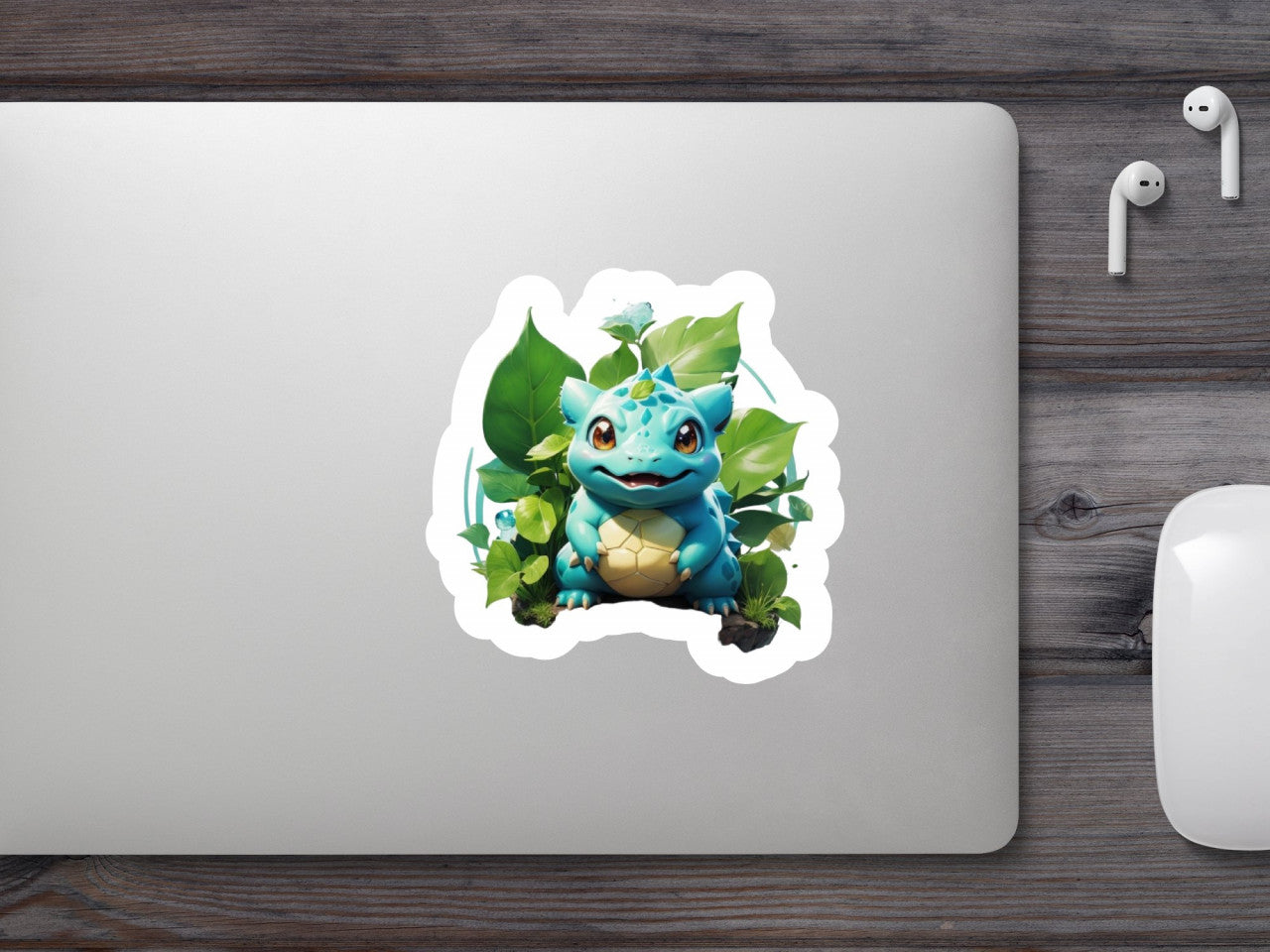 Set 2 bucati, Sticker decorativ, Pokemon bulbasaur, Rezistent la apa, NO6702, 16 cm, Multicolor