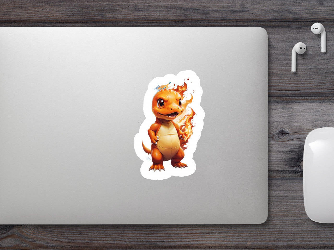 Set 2 bucati, Sticker decorativ, Pokemon Charmander, Rezistent la apa, NO6721, 16 cm, Multicolor