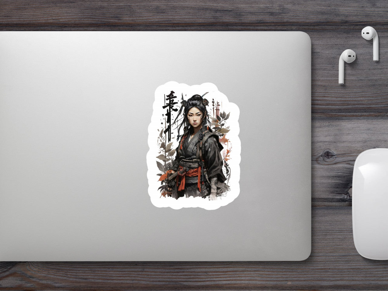 Set 2 bucati, Sticker decorativ, Samurai Japonia, Rezistent la apa, NO6316, 16 cm, Multicolor