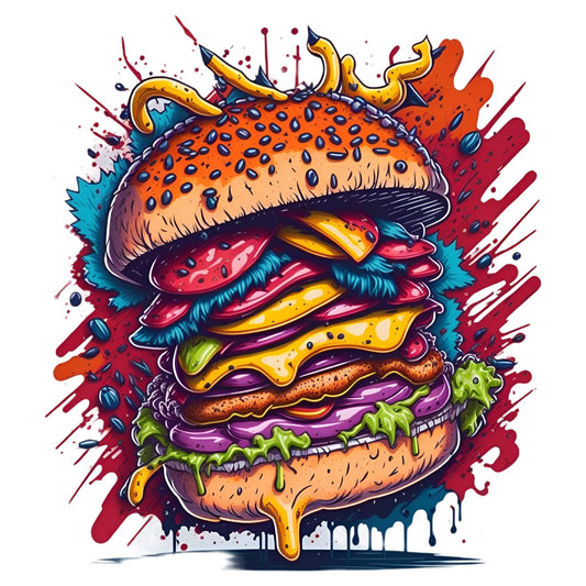 Set 2 bucati, Sticker decorativ, Sandwich urias, Rezistent la apa, NO6638, 16 cm, Multicolor