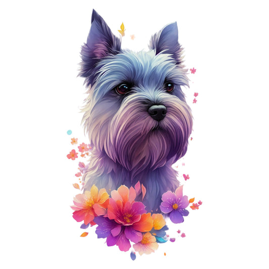 Set 2 bucati, Sticker decorativ, Schnauzer, Rezistent la apa, NO6234, 16 cm, Multicolor