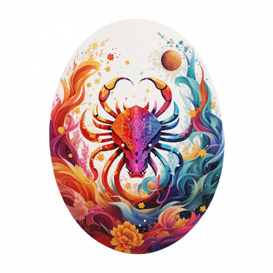 Set 2 bucati, Sticker decorativ, Scorpion simbol zodia scorpion, Rezistent la apa, NO5027, 16 cm, Multicolor