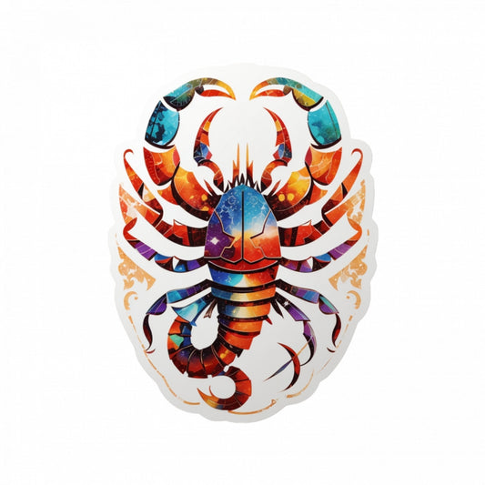 Set 2 bucati, Sticker decorativ, Scorpion simbol zodia scorpion, Rezistent la apa, NO5878, 16 cm, Multicolor