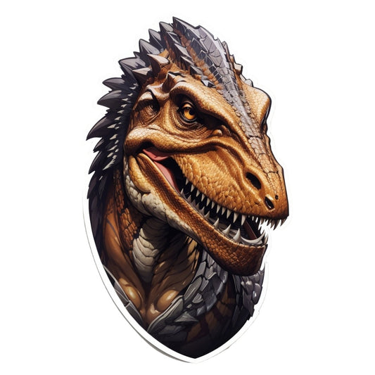 Set 2 bucati, Sticker decorativ, Tyrannosaurus rex, Rezistent la apa, NO6903, 16 cm, Multicolor