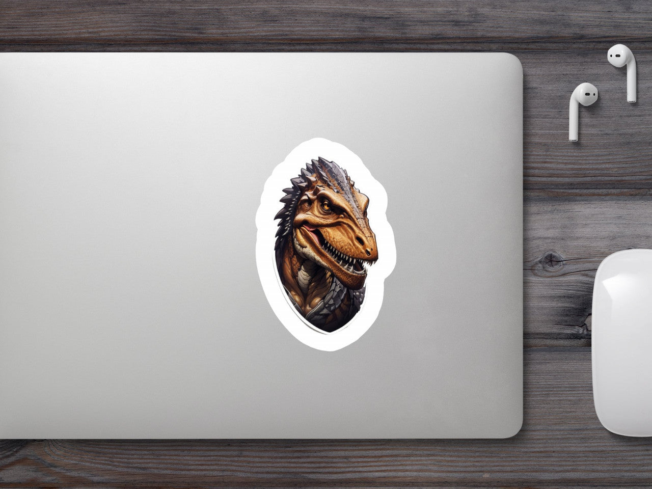 Set 2 bucati, Sticker decorativ, Tyrannosaurus rex, Rezistent la apa, NO6903, 16 cm, Multicolor