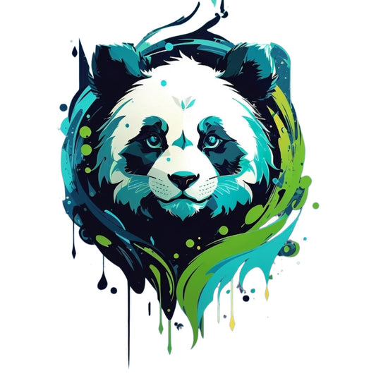 Set 2 bucati, Sticker decorativ, Urs Panda, Rezistent la apa, NO6325, 16 cm, Multicolor