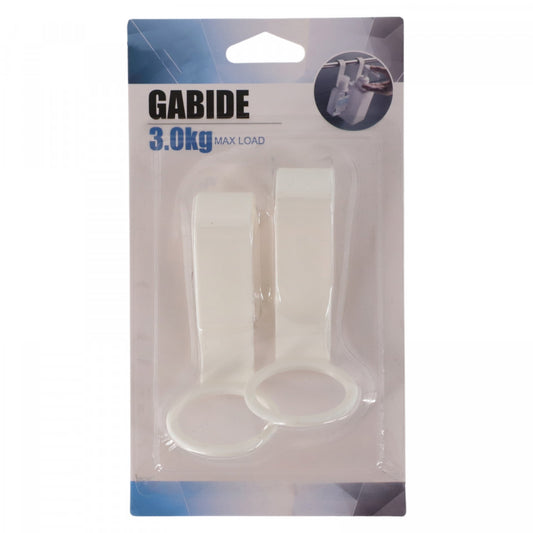 Set 2 bucati, Suport carlig pentru sticla, 3 gk, 9 cm, Alb