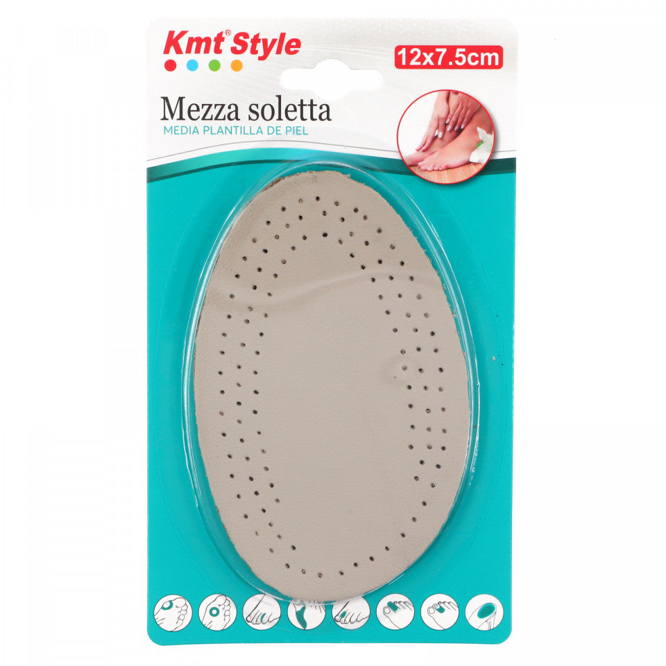 Set 2 bucati, Talonete din piele cu gauri pentru aerisire, 12 x 7.5 cm, Gri