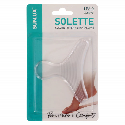 Set 2 bucati, Talonete / Pernute din silicon pentru calcai, confort, ortopedic, antialunecare, NO493, 7 x 9.2 cm, Transparent