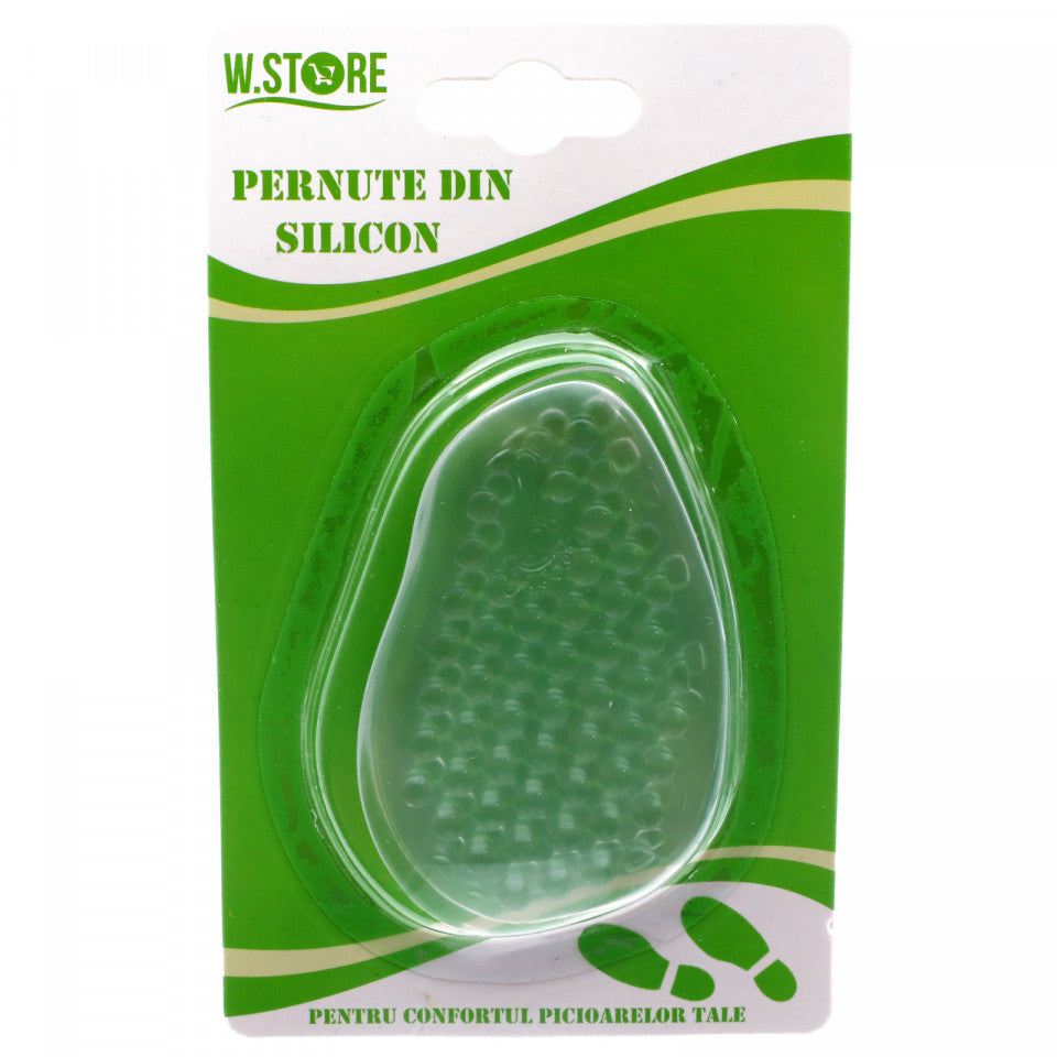 Set 2 bucati, Talonete / Pernute din silicon pentru confort, antialunecare, ortopedic, transparente, 9 x 6 cm