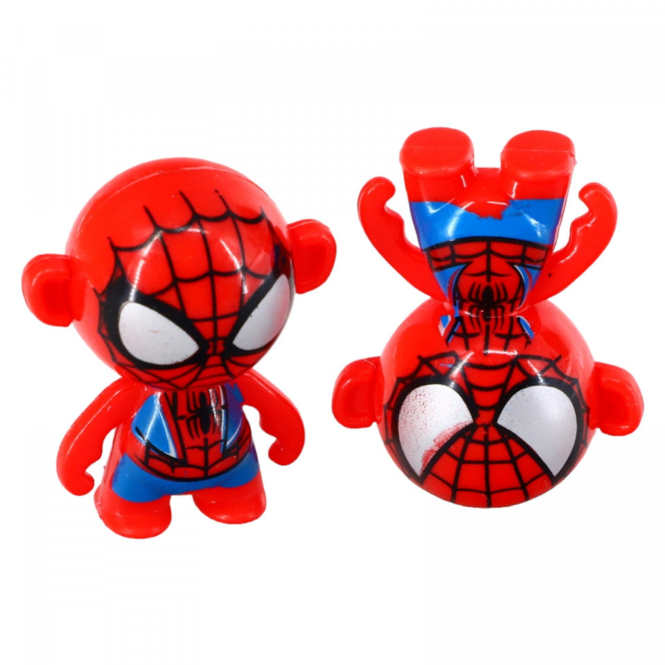 Set 2 figurine Thumbler, Hopa mitica, Spiderman, NO70, 3.5 cm, Multicolor