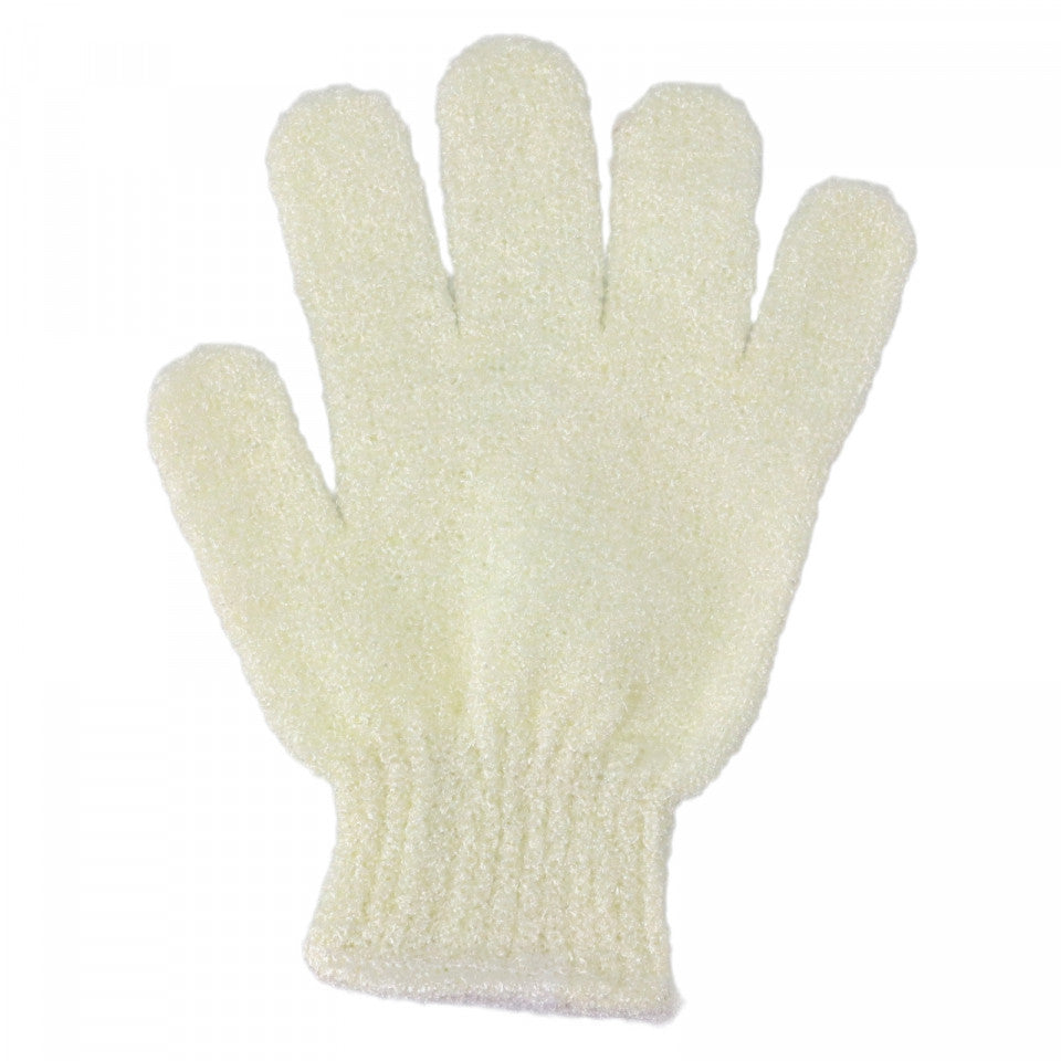 Set 2 Manusi de baie exfoliante, pentru piele sensibila, NO7738, 13 x 16.5 cm, Bej