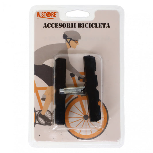 Set 2 saboti frana, Cauciuc, NO554, 69mm, Negru