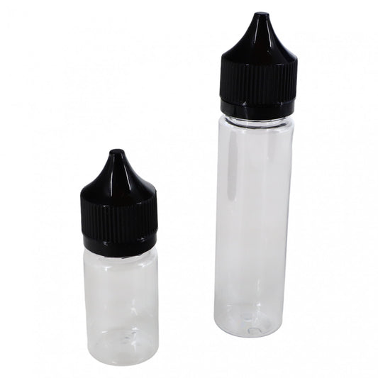 Set 2 Sticlute pentru lichid vape, NO121, 30 / 60 ml, Transparent