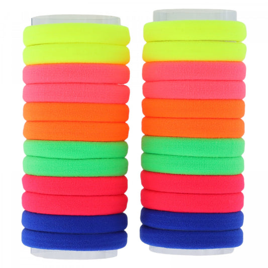 Set 24 buc, Elastice de par, 4 cm, NO1710, Multicolor