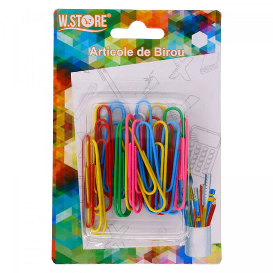Set 25 bucati, Agrafe de birou, NO505838, 5 cm, Multicolor