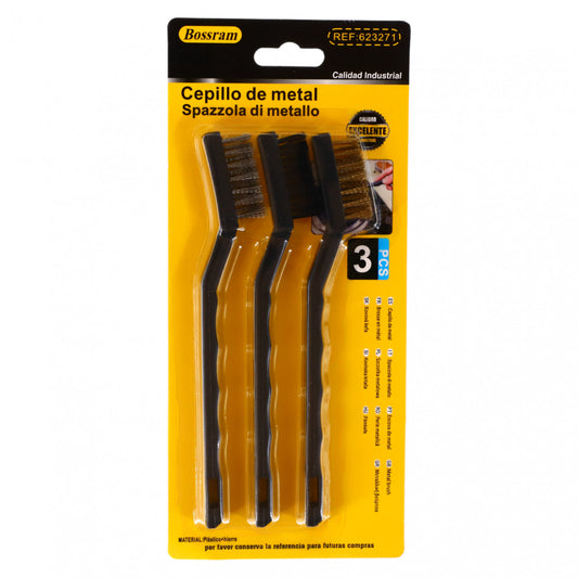 Set 3 bucati, Perii sarma, NO711, 17 cm, Negru