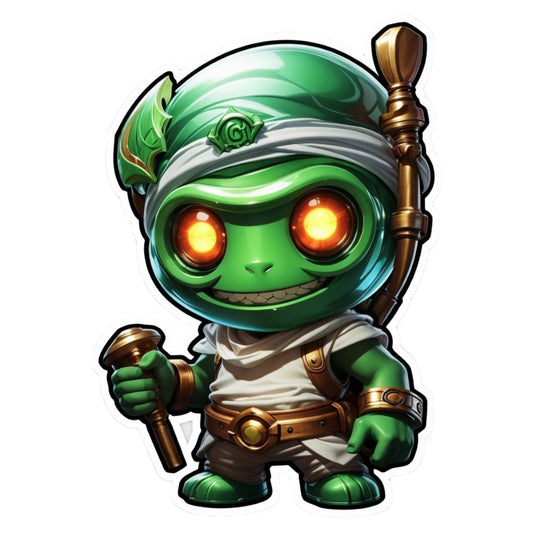 Set 3 bucati, Sticker decorativ, Amumu League of Legends, Rezistent la apa, NO1424, 6 cm, Multicolor