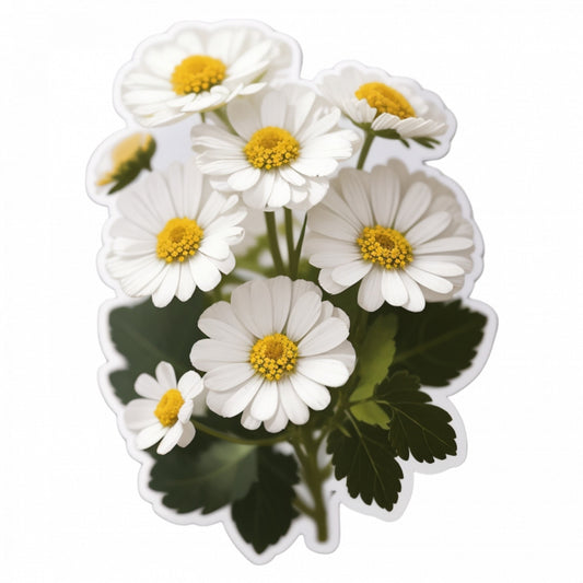 Set 3 bucati, Sticker decorativ, Buchet fe flori de Spilcuta, Rezistent la apa, NO546, 6 cm, Multicolor