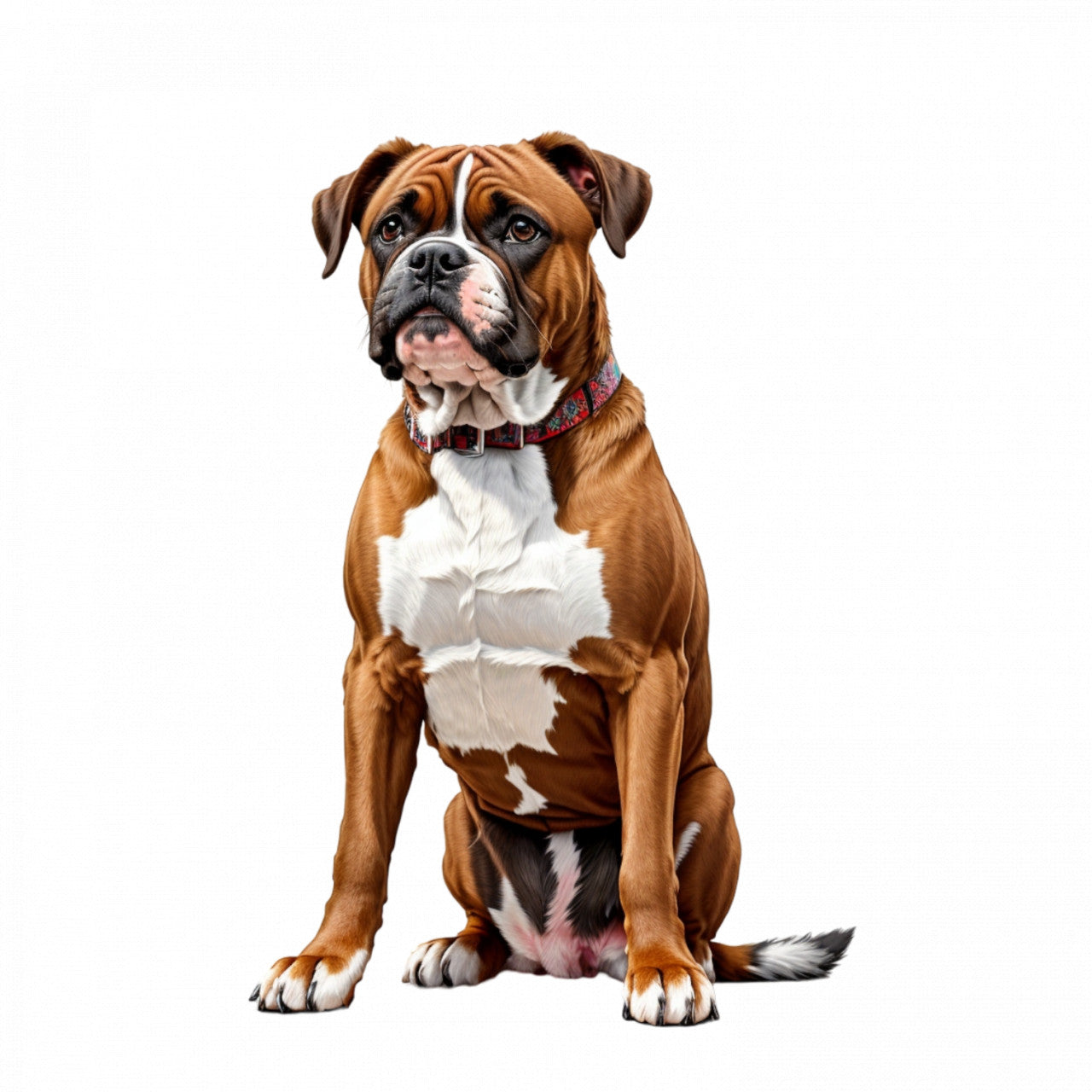 Set 3 bucati, Sticker decorativ, Caine boxer, Rezistent la apa, NO266, 6 cm, Multicolor