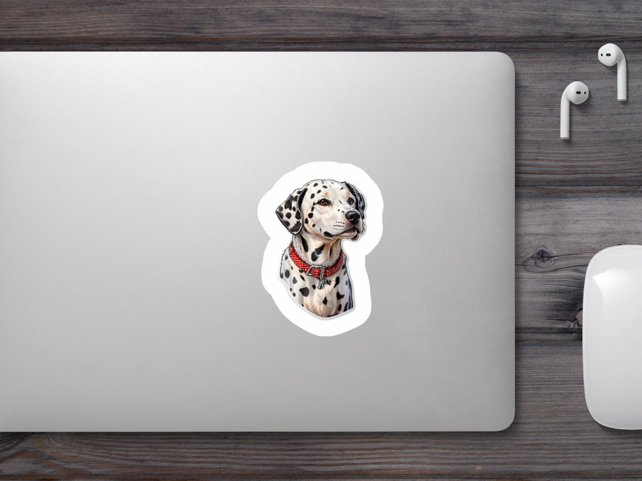 Set 3 bucati, Sticker decorativ, Caine Dalmatian, Rezistent la apa, NO457, 6 cm, Multicolor