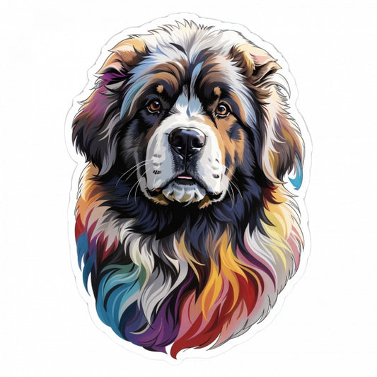 Set 3 bucati, Sticker decorativ, Caine Newfoundland, Rezistent la apa, NO955, 6 cm, Multicolor
