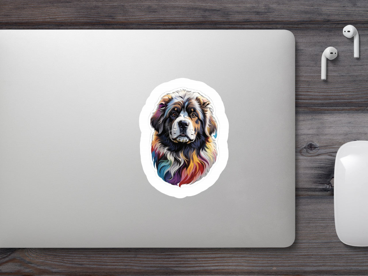 Set 3 bucati, Sticker decorativ, Caine Newfoundland, Rezistent la apa, NO955, 6 cm, Multicolor