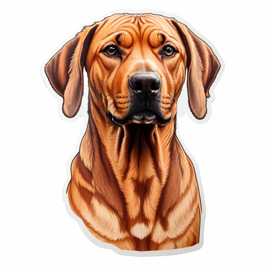 Set 3 bucati, Sticker decorativ, Caine Rhodesian Ridgeback, Rezistent la apa, NO1129, 6 cm, Multicolor